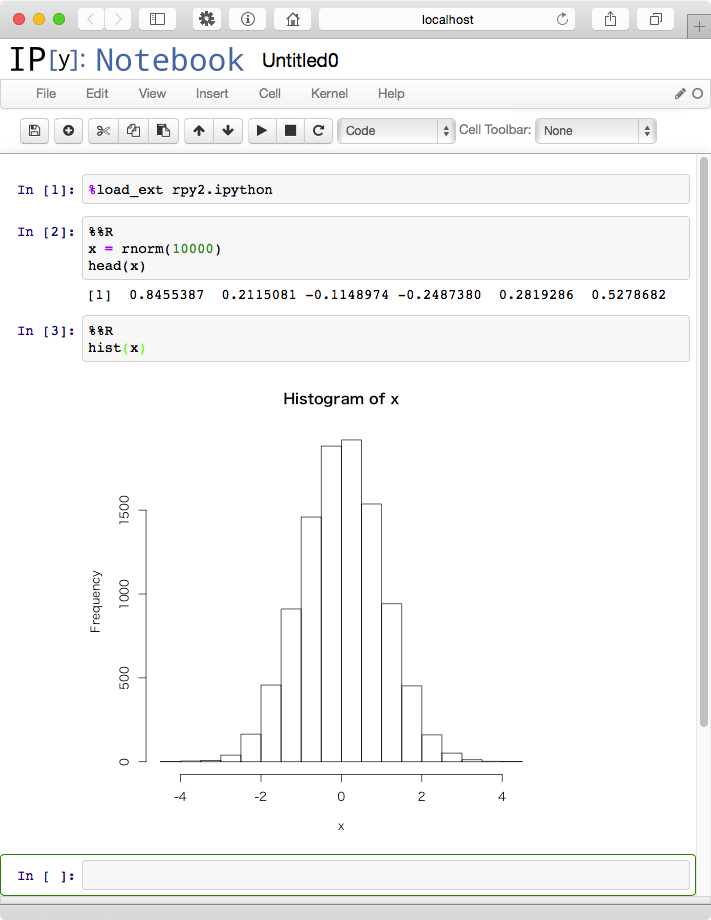 IPython NotebookでR