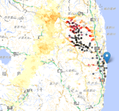福島県の放射線地図
